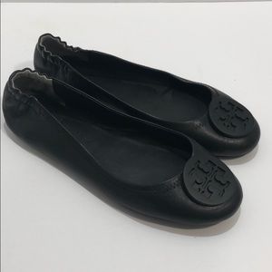 Tory Burch ‘Minnie’ Travel Ballet Black Leather